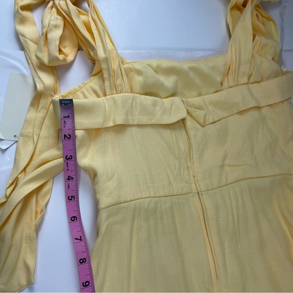 Row A Dress Womens Small Yellow Adjustable Tie Strap NEW NWT - Picture 12 of 13